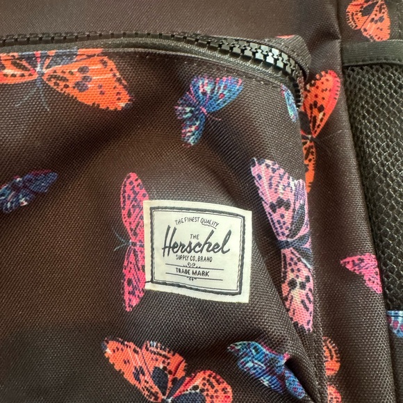 Herschel Supply Company Kids Backpack - Black with Colorful Butterflies - Picture 2 of 2